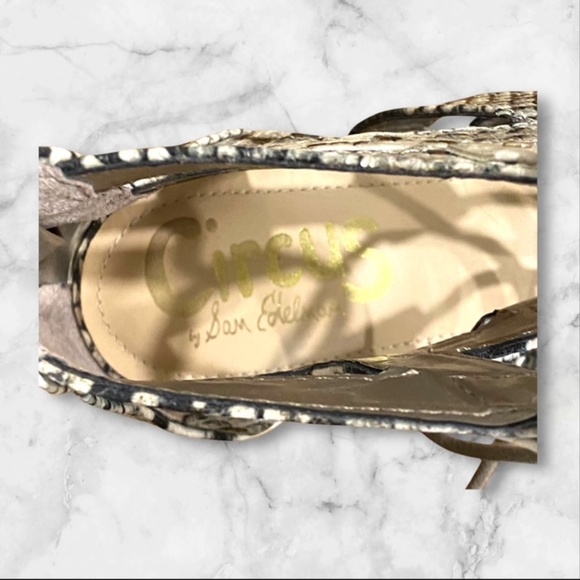 EUC Circus Sam Edelman Snakeskin Lace up Gladiator Sandals Size US 7 1/2 - Picture 5 of 6